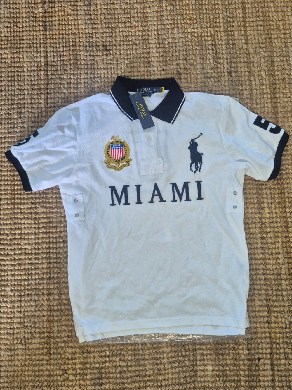 NWT Polo Ralph Lauren Big Pony International Miami #5 White